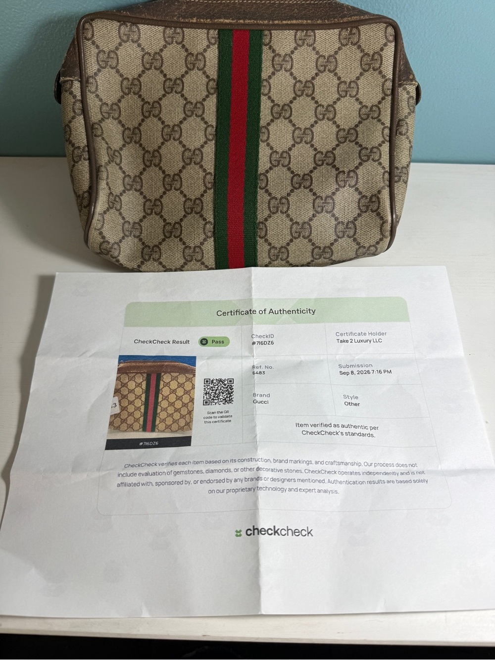 Authentic Gucci Sherry Line Pouch/Clutch